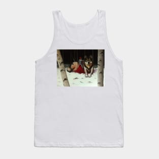 Red and Wolf Tank Top